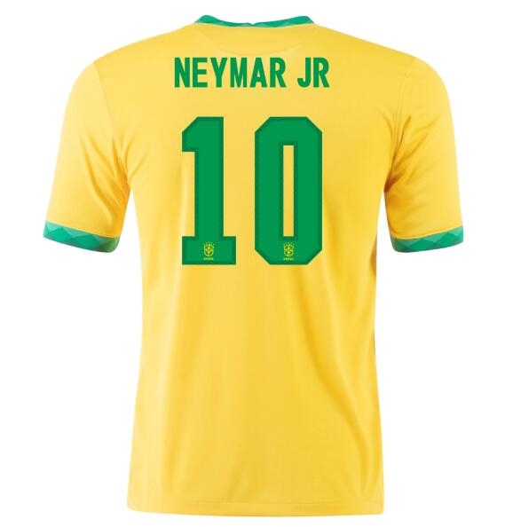 2020 Brazil Home Kit Soccer Jersey NEYMAR JR 10